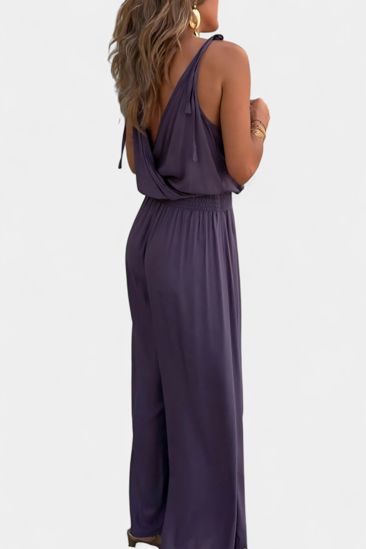 Noventis | Monochrome One-Piece with Gold Accents and High Leg Cut
