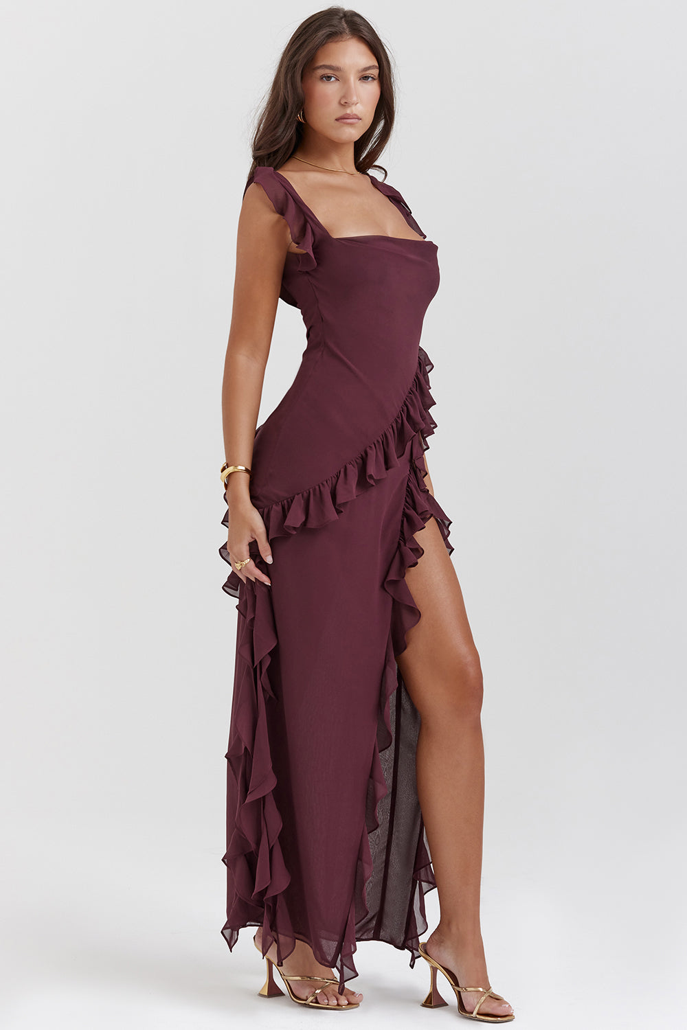 Noventis | Maxi Dress with Flounces