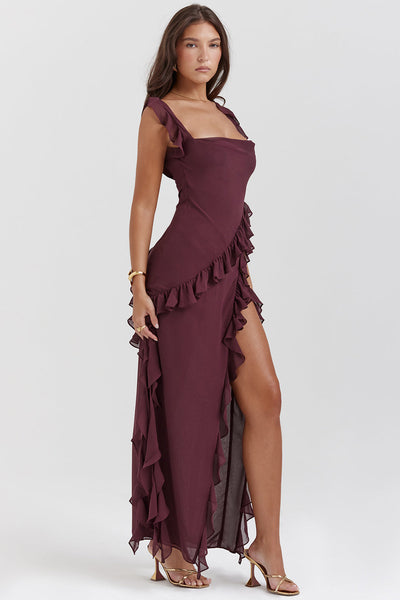 Noventis | Maxi Dress with Flounces