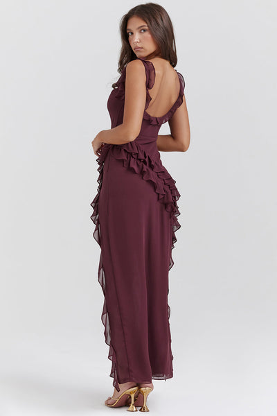 Noventis | Maxi Dress with Flounces