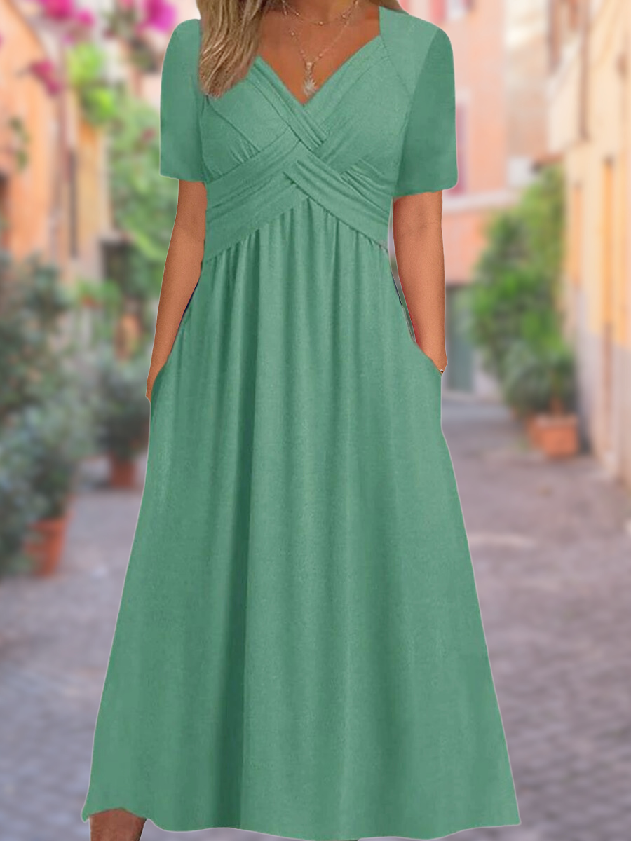 Noventis | Wrap-Style Midi Dress