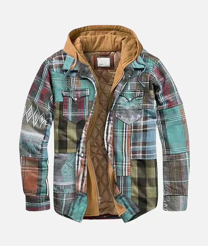 Noventis | Bold Patchwork Plaid Jacket