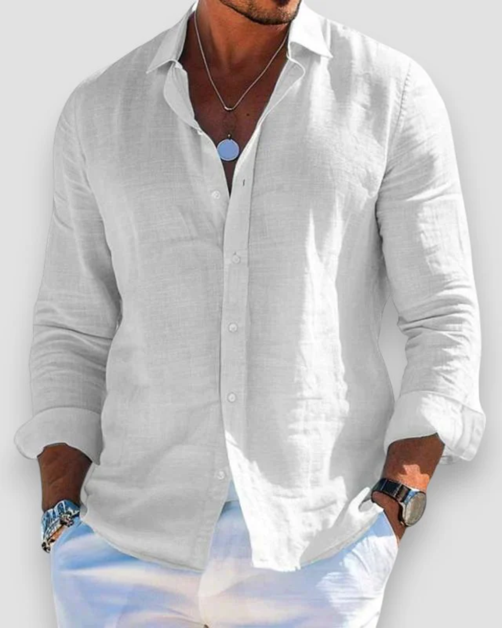 Noventis | Casual Men's Linen Shirt