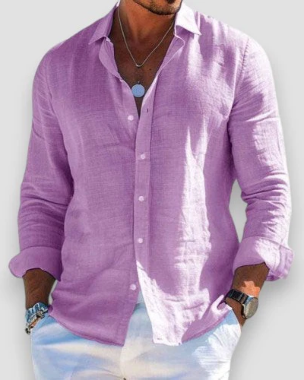 Noventis | Casual Men's Linen Shirt