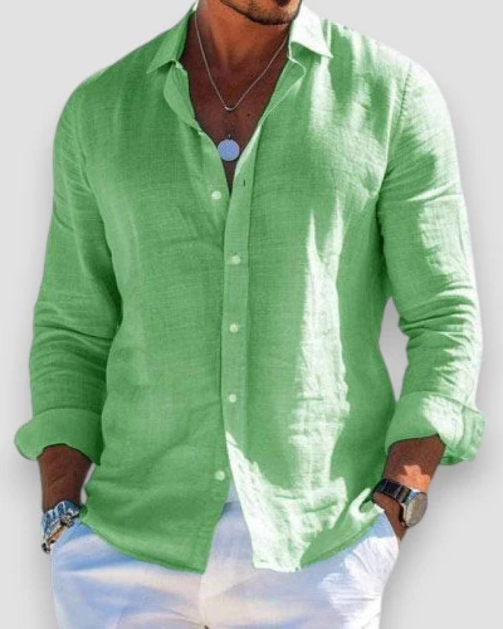 Noventis | Casual Men's Linen Shirt