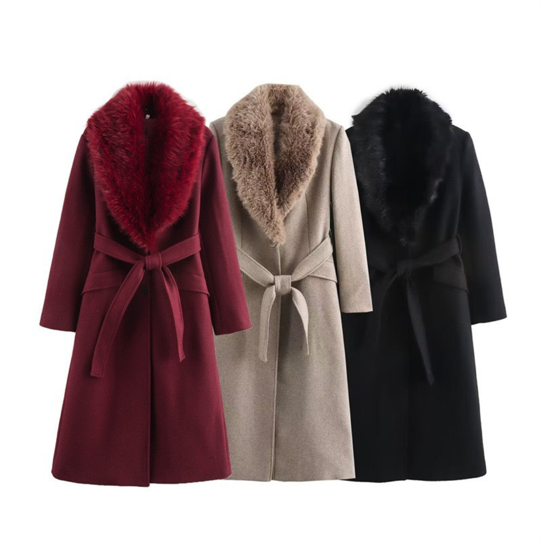 Noventis | Fur Collar Coat