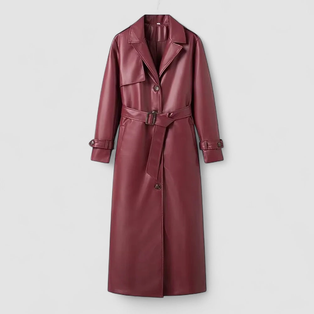 Noventis | Leather Trench Coat