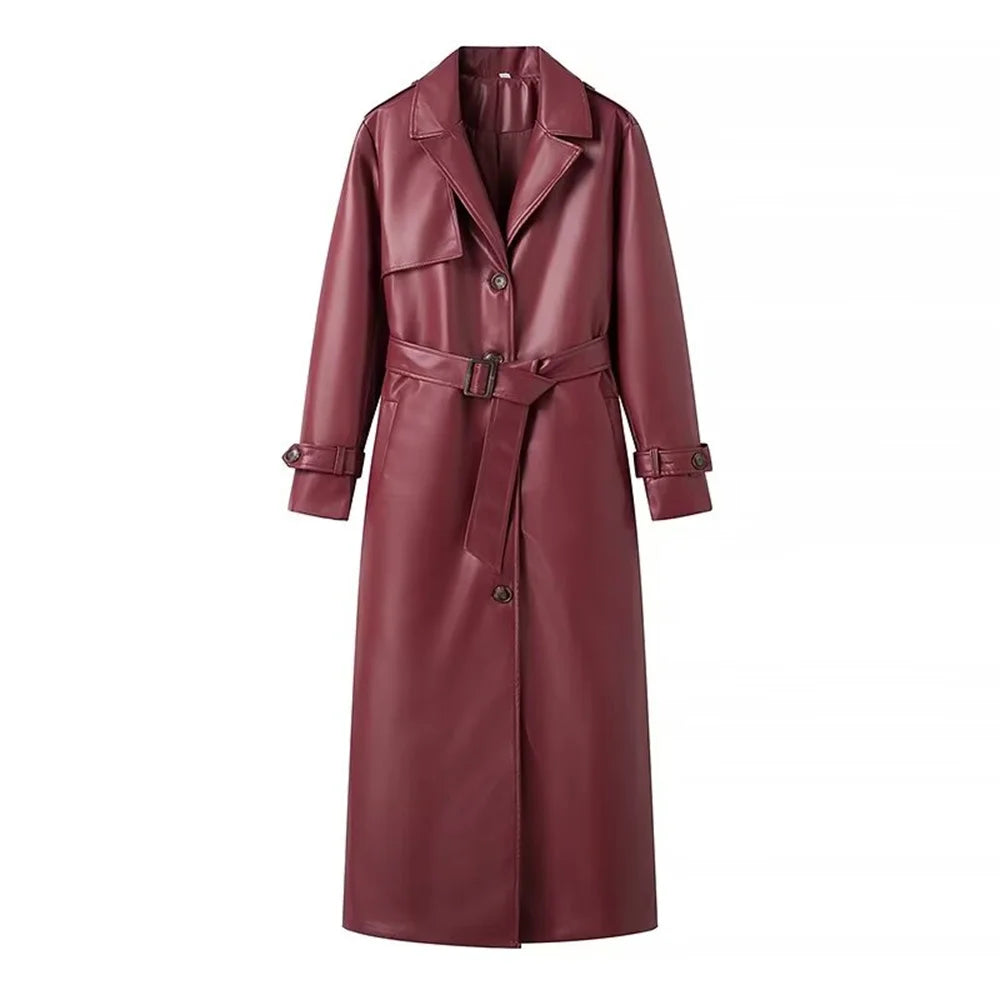 Noventis | Leather Trench Coat