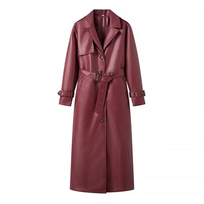 Noventis | Leather Trench Coat