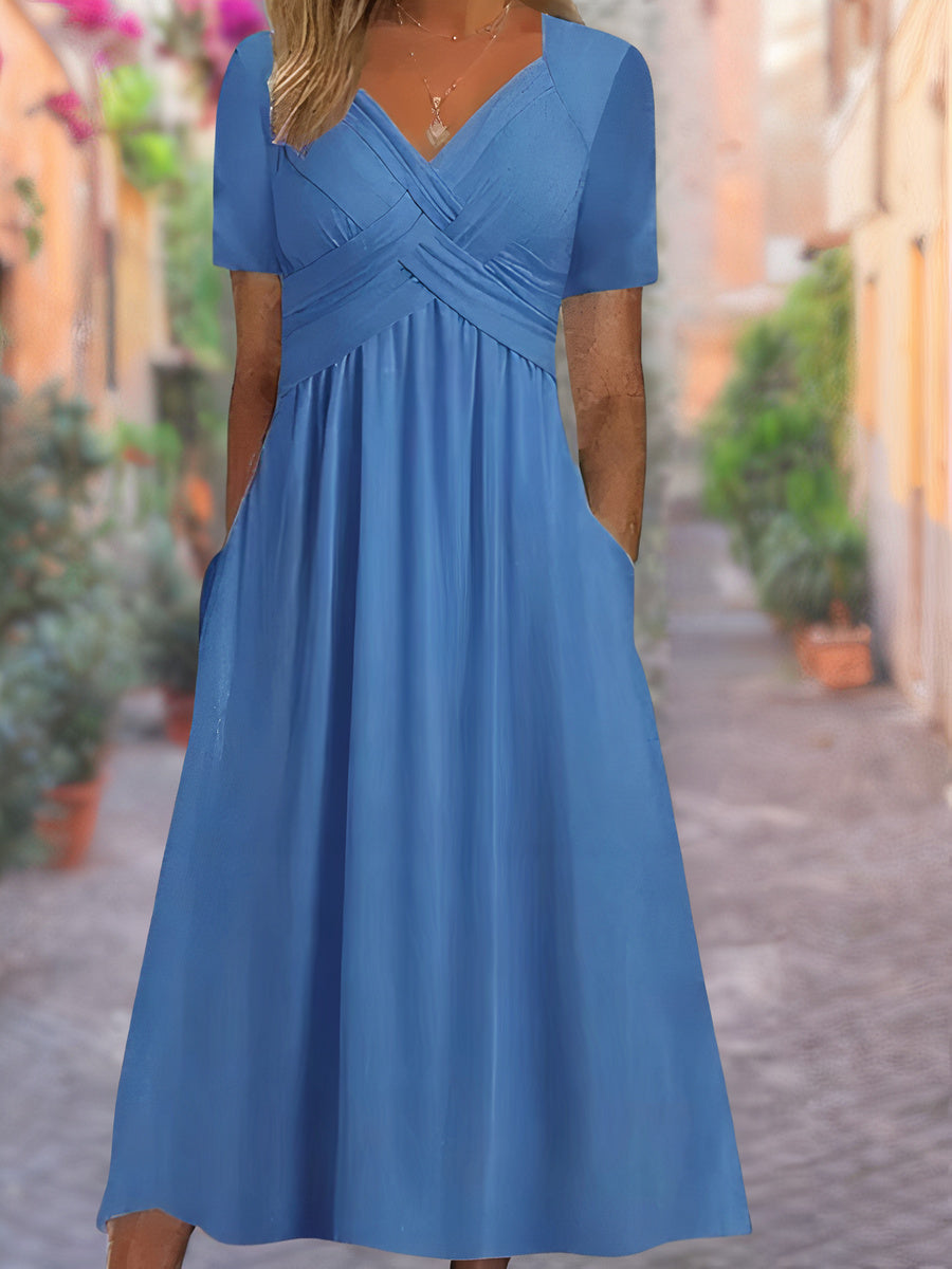 Noventis | Wrap-Style Midi Dress