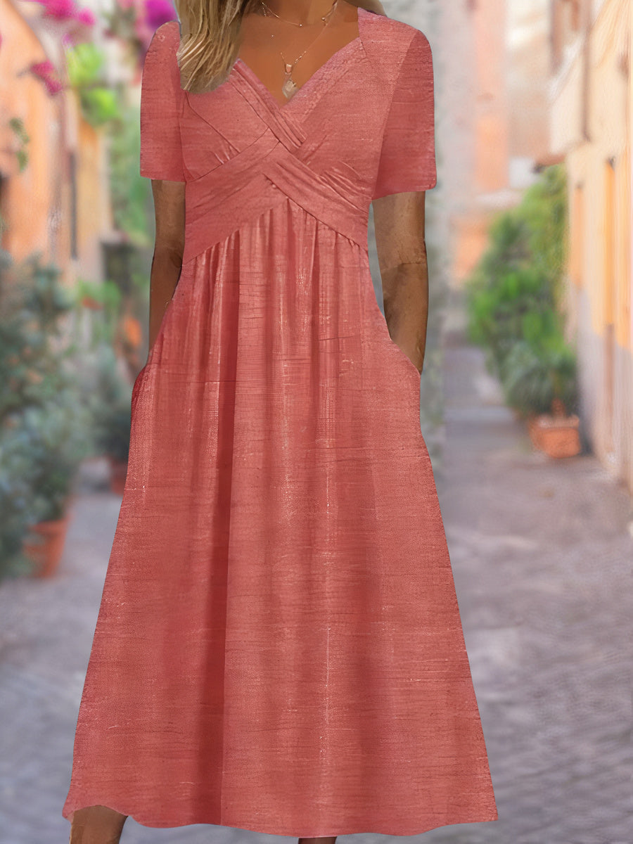Noventis | Wrap-Style Midi Dress