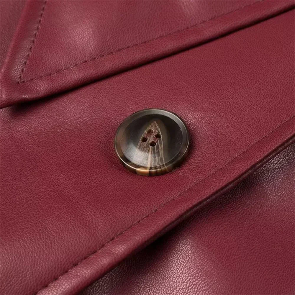 Noventis | Leather Trench Coat