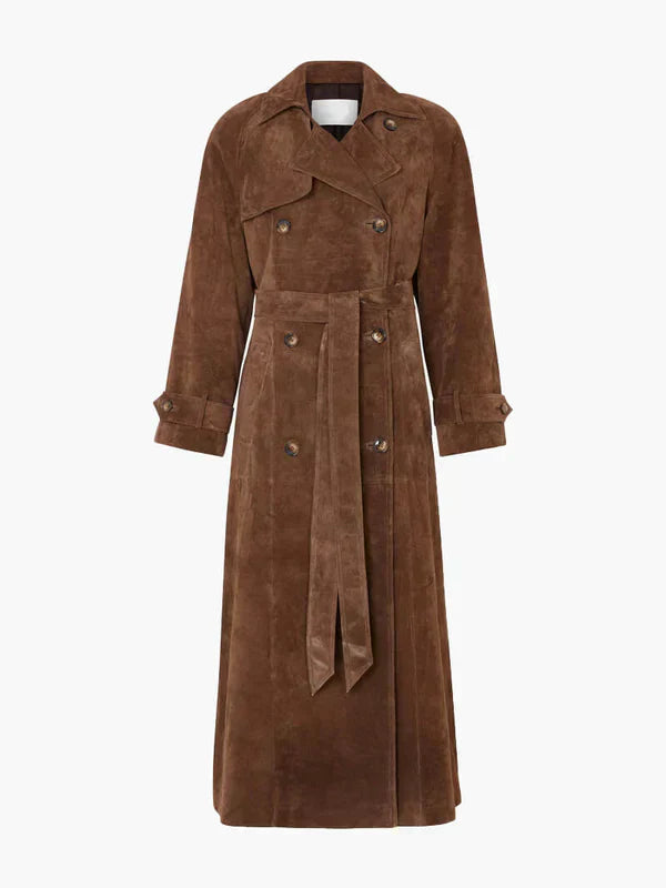 Noventis | Suede Trench Coat