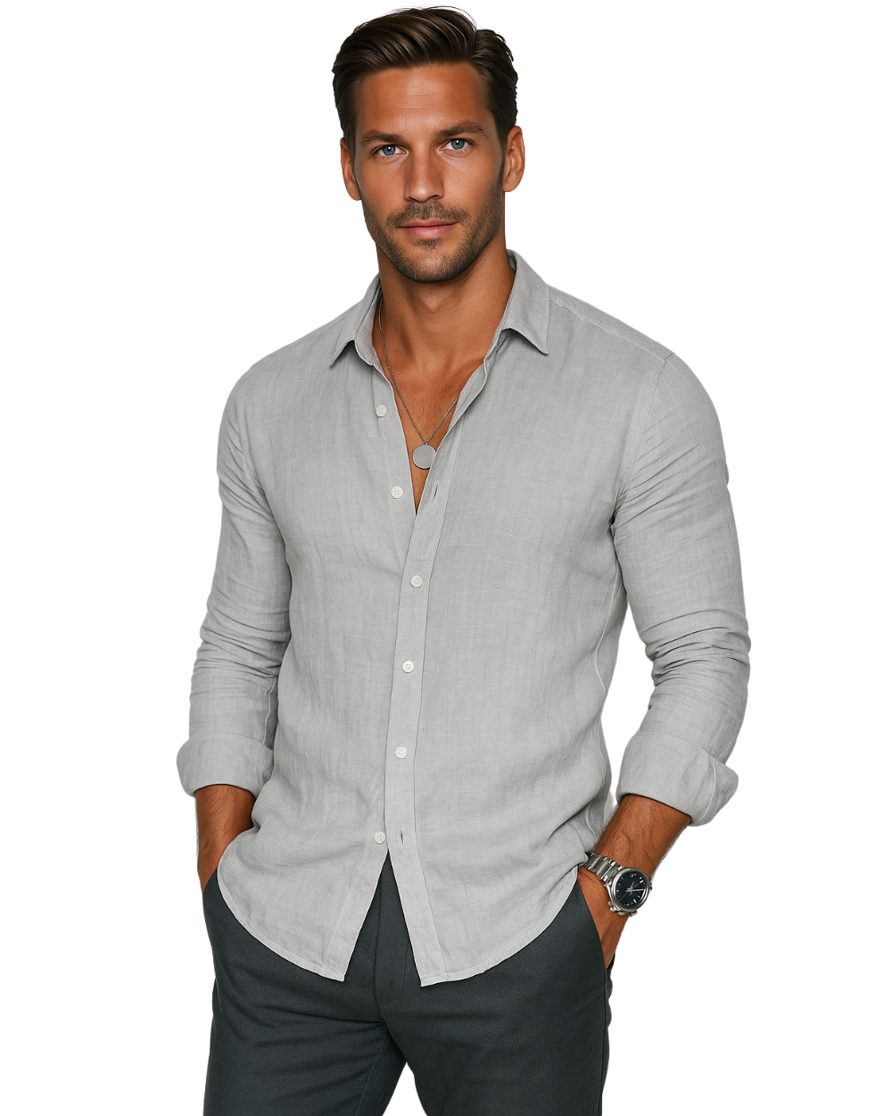 Noventis | Casual Men's Linen Shirt