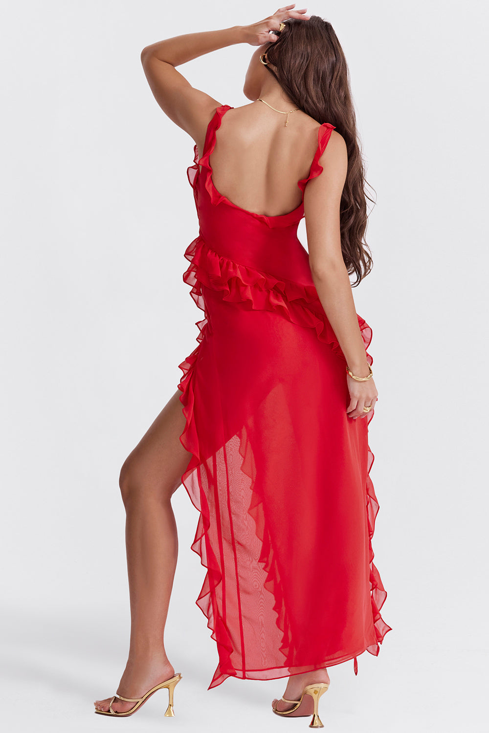 Noventis | Maxi Dress with Flounces