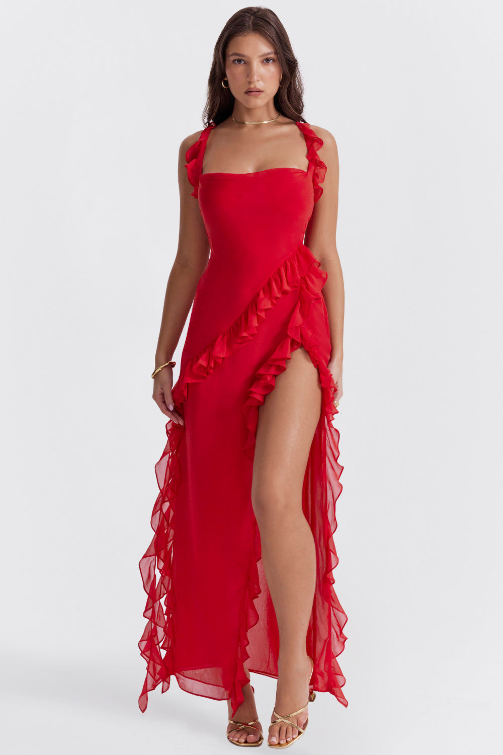 Noventis | Maxi Dress with Flounces
