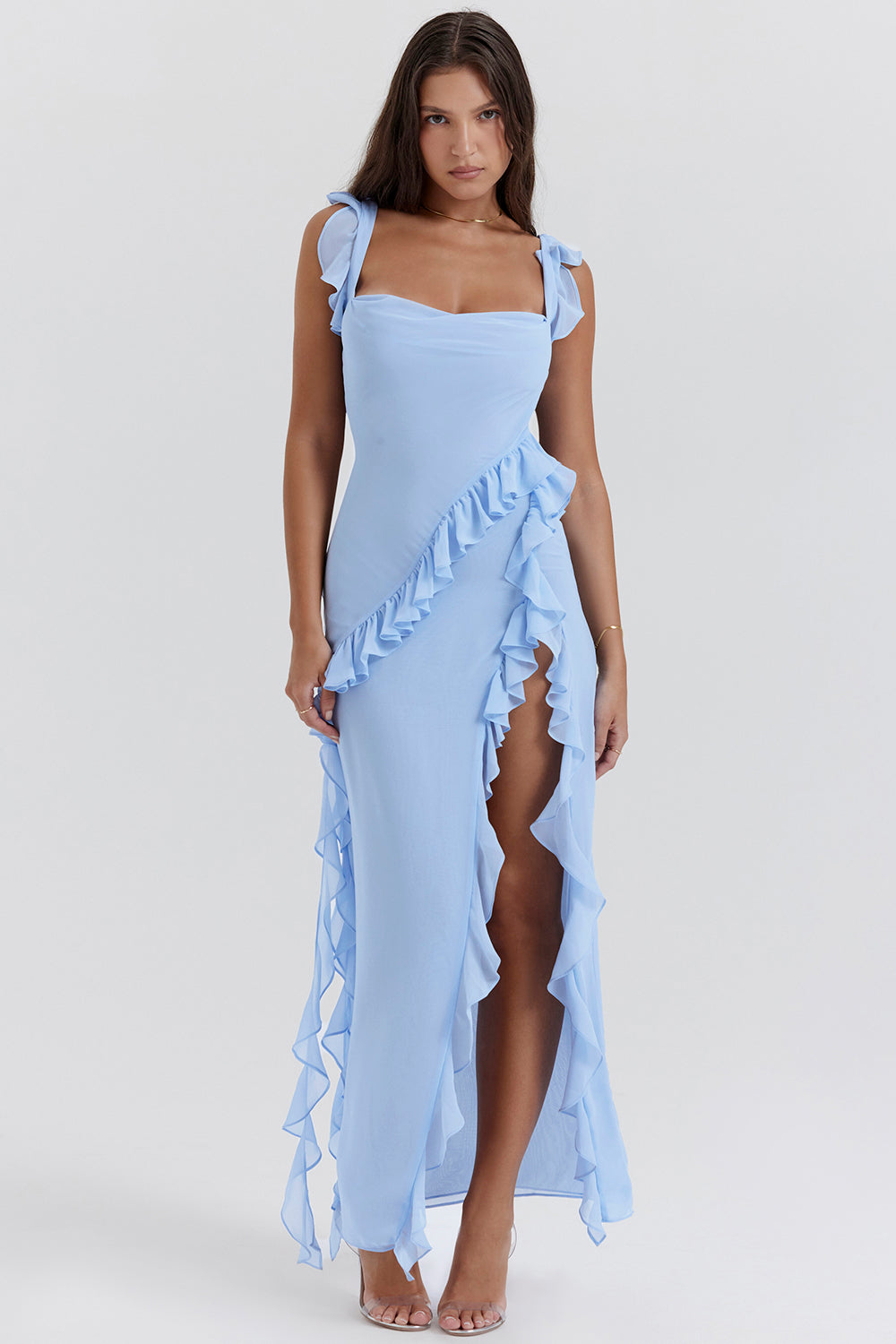 Noventis | Maxi Dress with Flounces