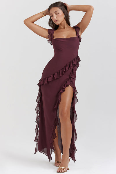 Noventis | Maxi Dress with Flounces
