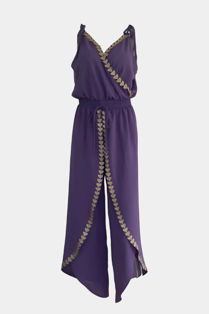 Noventis | Monochrome One-Piece with Gold Accents and High Leg Cut